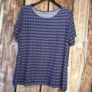 Croft & Barrow geometric blouse 1X